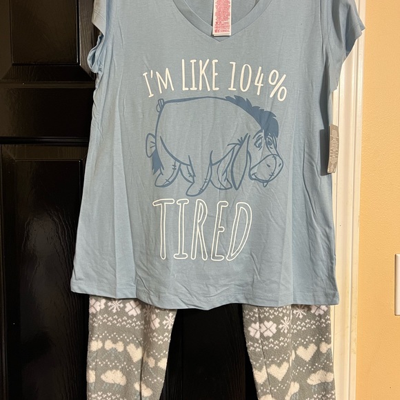 Disney 104% tired Eeyore pajama set - Picture 3 of 3